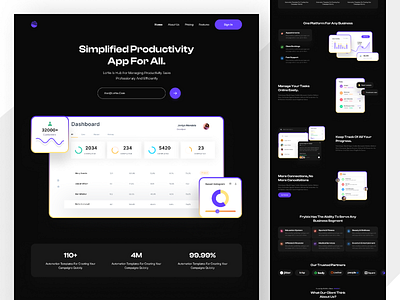 SaaS Landing Page Design app design design homepage design landing landing page landing page design saas saas design saas homepage design saas landing page design sales management app ui ux web design