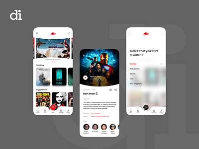 OTT Platform app design mobile movie netflix online ott ui ux