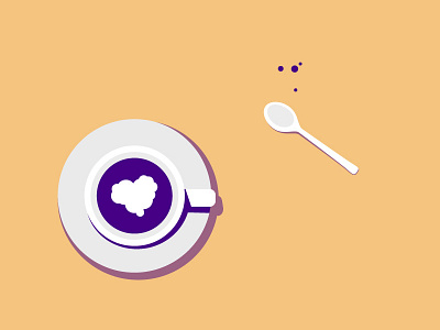 Love Coffee coffee colors flat icon illustration