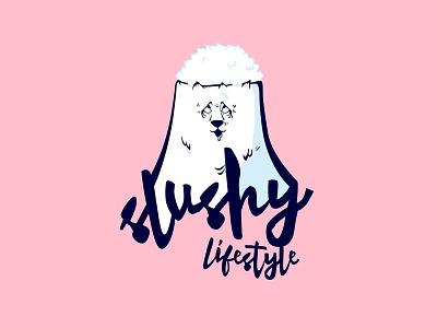 Slushy Lifestyle bear illustration logo slushy