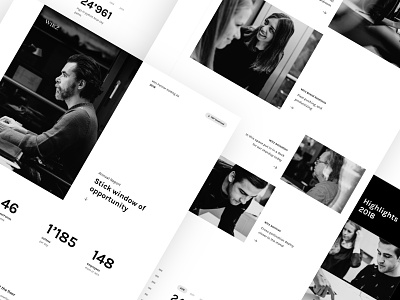 Wirz Group Annual Report Page blackandwhite branding design digital simple typography ui design uiux web design