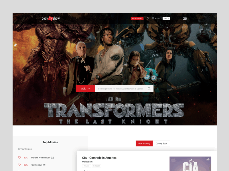 Bookmyshow Redesign