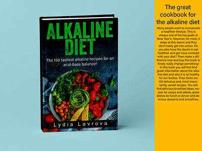 Alkaline Diet ( E-book Cover Design ) best design book book cover book cover design cover design design ebook ebook cover ebook cover design food book cover graphic design modern professional unique vegetable related book cover