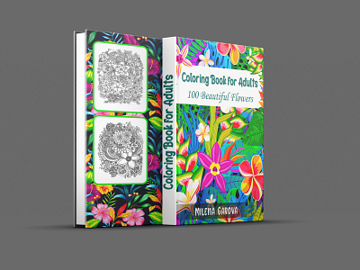 Coloring Book for Adults (Book Cover Design)