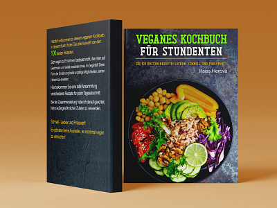 Veganes Kochbuch für stundenten (Book Cover Design) about life best design book book cover book cover design cover design create book cover create ebook cover creative book cover design e book ebook ebook cover ebook cover design graphic design make cover modern professional unique