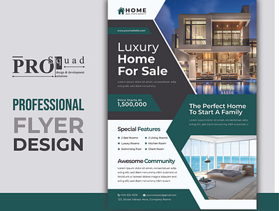 Real-Estate Flyer Design bochures branding corporate design flyerdesign flyers graphic design logo marketing materials prosquad realestate