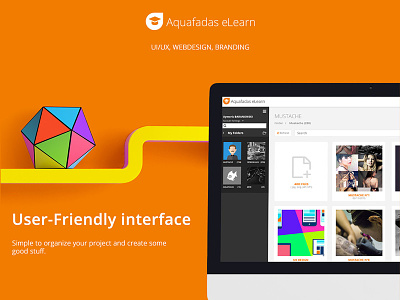 Aquafadas eLearn - UI / UX Design aquafadas design education elearn friendly interface learning orange ui uidesign user webdesign