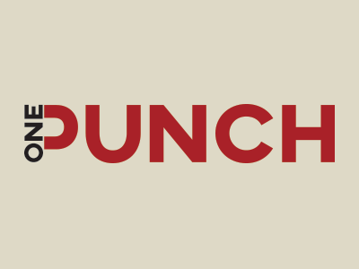 Onepunch - Logo black boxe branding logo manga mma one punch red