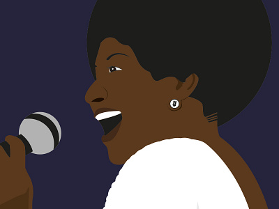 Aretha Franklin - Illustration black design illustration vector