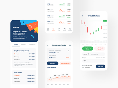 SnapEX: App app app design application crypto cryptocurrency currency e-finance finance fintech interface ios mobile mobile app platform portfolio product design stock trading user interface