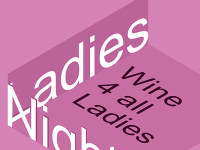Ladies Night design graphic design illustration typography vector