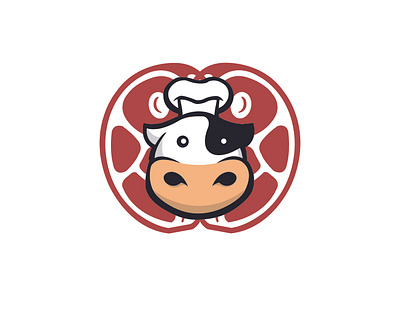 Logo Design branding company cow design food graphic design illustration logo logo design product design steak vector