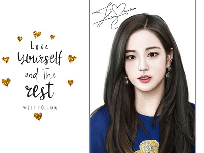 Smudge Cartoon Style blackpink design graphic design illustration jisoo kim jisoo painting smudge art vector