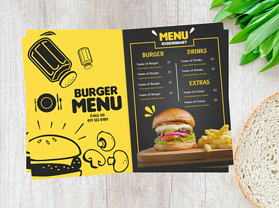 Restaurant Menu Design design design brochure graphic design illustration menu design mockup product design restaurant template
