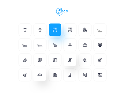 Coco Icon Design beach beach logo icon app icon beach iconography icons icons design icons pack iconset sea ui