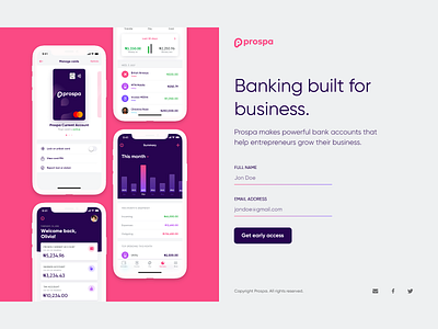 Banking app landing page banking landing page studio web design