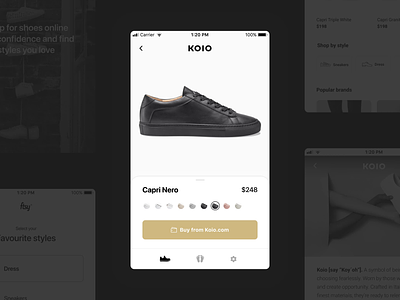 FTSY shoe market place app animation app app design clean ui design ecommerce interface ios minimal mobile retail scan scanning shoes shopping ui ux