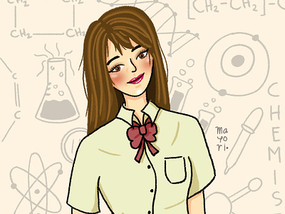 Chemistry Girl character character design digital drawing digital illustraton illustration