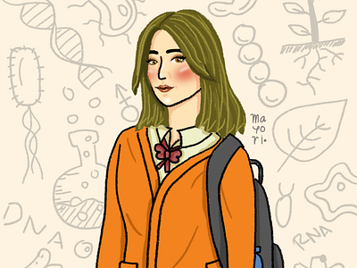 Biology Girl character character design design digital drawing digital illustraton digital painting graphic design illustration