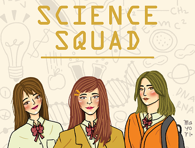 Science Girls character character design design digital drawing digital illustraton digital painting graphic design illustration