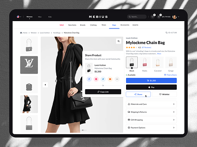 E-commerce Product Details behance clother dashboard e commerce ecommerce fashion luxury product product card retail share shopping store ui ux web website