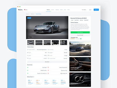 ReCars UI Kit - Car Details