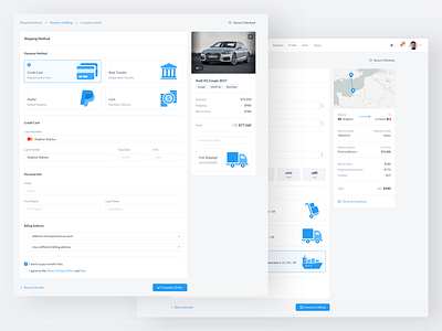 ReCars UI Kit - Shipping & Checkout