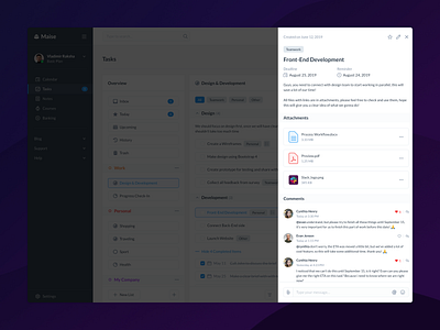 Tasks - Maise Dashboard UI Kit by Vladimir Rakshâ on Dribbble