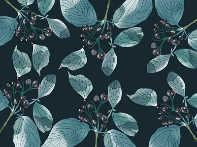 Botanic | Pattern drawing illustration pattern print watercolour