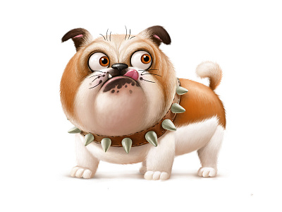 Bulldog bulldog dog illustration