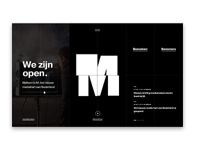 M-Media Building 51north art direction design digital fluid grid hero homepage interface portal ui ux website