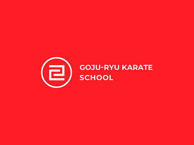 GOJU-RYU KARATE SCHOOL | ШКОЛА КАРАТЕ ҐОДЗЮ-РЮ | logotype EN