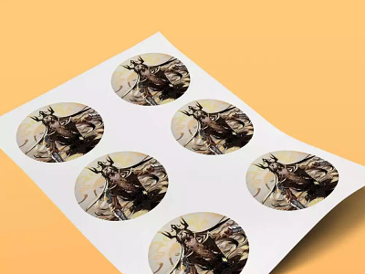 Genshin Impact Round Stickers Decorative Stickers Gift For Fans illustration