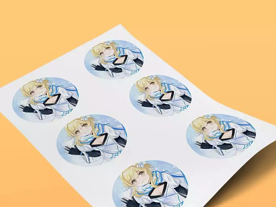 Genshin Impact Round Stickers Decorative Stickers Gift For Fans design