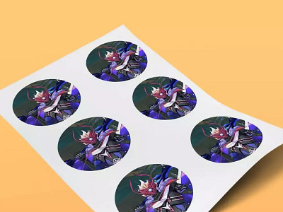 Genshin Impact Round Stickers Decorative Stickers Gift For Fans illustration