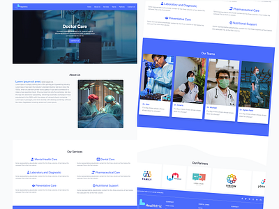 Healthtric - Healthcare Template branding doctor healthcare healthy hospital html5 landing page responsive template ui web