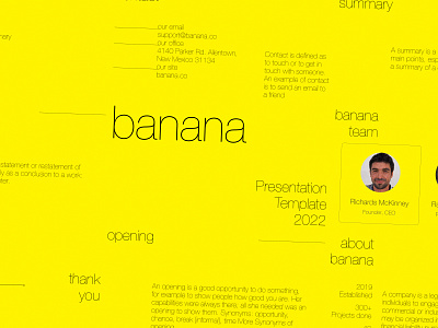 Banana - Presentation Template aesthetic