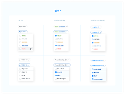 Filter blue clean dashboard filter hover library search states status table ui uidesign uiux