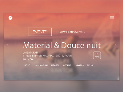Oscil8 Events events graphic design home page music responsive rwd ui ux web design