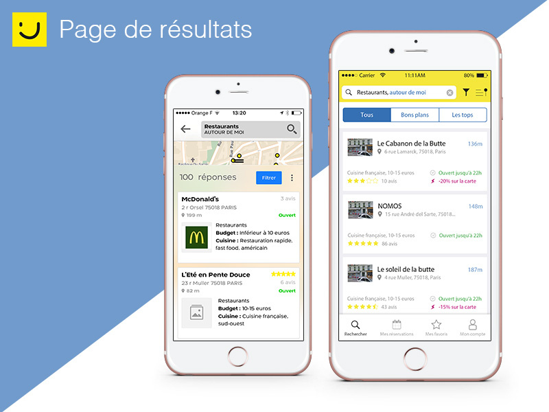 Pages Jaunes Redesigned Before / After by Thomas Destaing on Dribbble