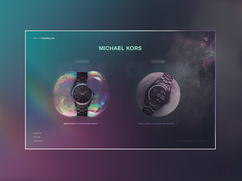 Michael Kors webdesign concept creative digital ecommerce graphic design inspiration nebula rainbow ui watches webdesign website