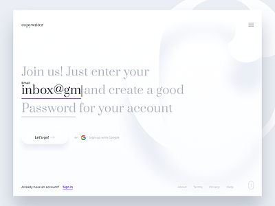 Sign Up 001 clean dailyui form signup ui