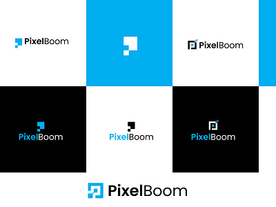 Pixel Boom Technology logo app branding design graphic design logo typography vector