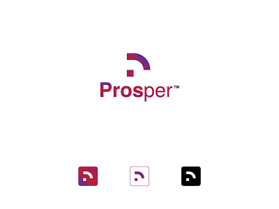 Prosper wireless company logo branding design graphic design logo typography vector