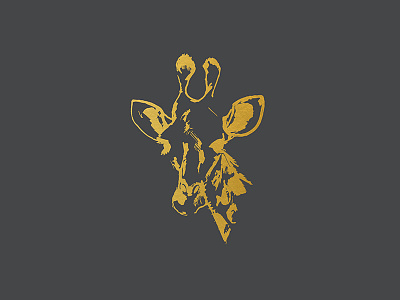 The Great Golden Giraffe animal branding concept giraffe gold golden illustration logo style