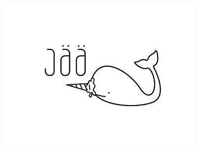Jää branding design finland icecream logo narwhal scandanavia white whitespace