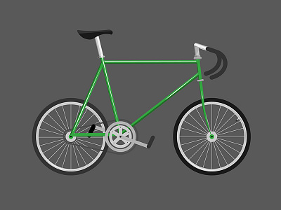 Bicycle bicycle colour design flat graphicdesign illustration minimal space