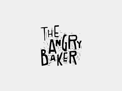 The Angry Baker angry baker branding design illustration logo messy rustic sketch woodcut