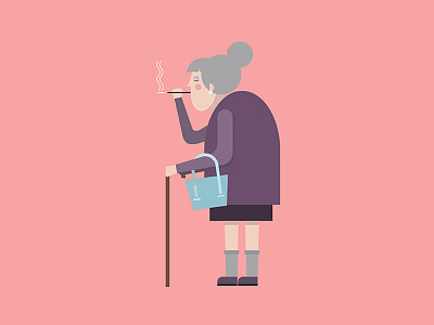 Old people goals character colour flatdesign graphicdesign illustration oldlady people simple simplicity