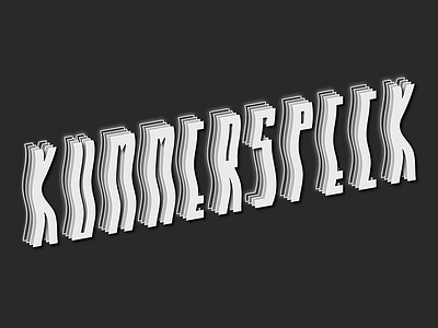 Kummerspeck - 'Grief Bacon' 3d bacon food german graphicdesign illustration language lettering typography